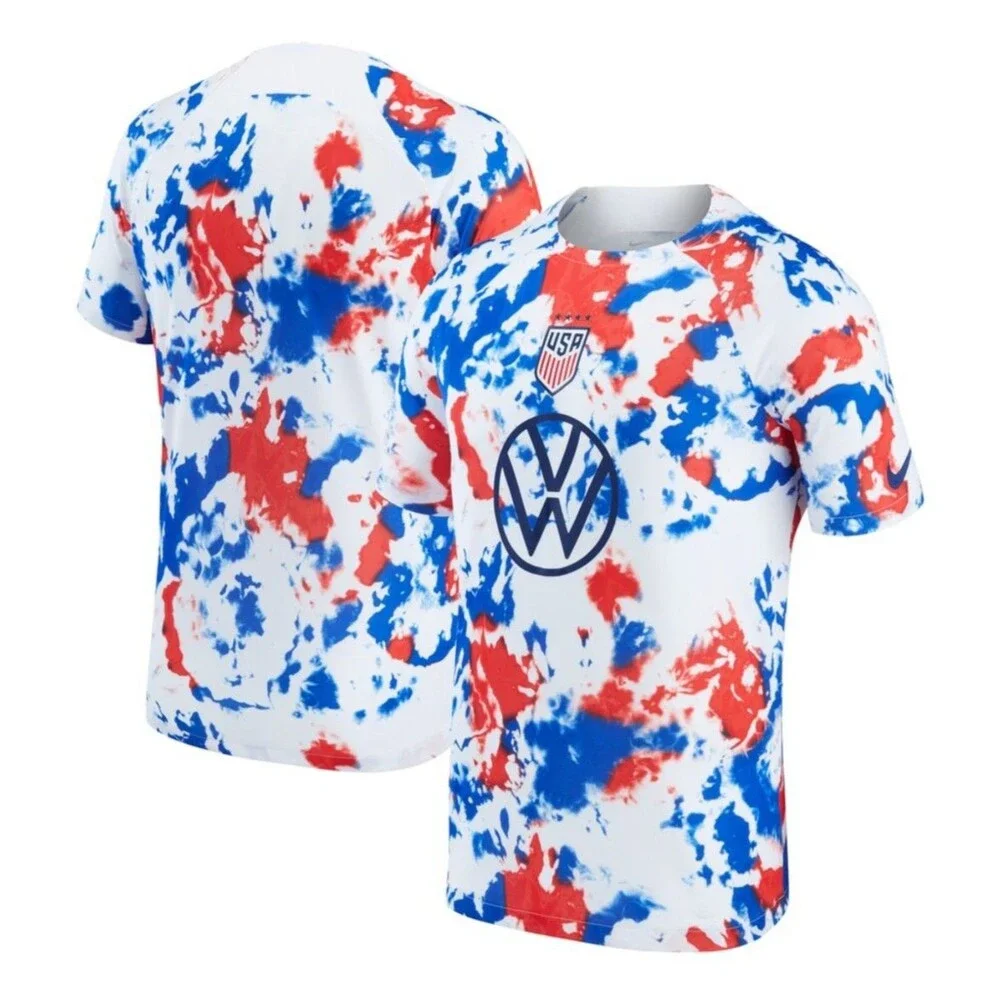 Nike USMNT USA Men's Warm Up Jersey Tye Dye NWT Size Medium Mens DM9553-101